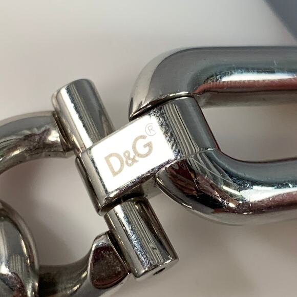 DOLCE & GABBANA Silver Tone Stainless Steel Chunky Chain Bracelet - Picture 4 of 5